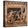 Mosaic Depicting Worship Scene and Cockfight-null-Stretched Canvas