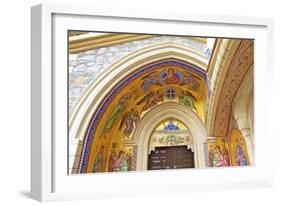 Mosaic depiction of the Vigin Mary, Kykkos Monastery, Kykkos, Troodos, Cyprus-Neil Farrin-Framed Photographic Print