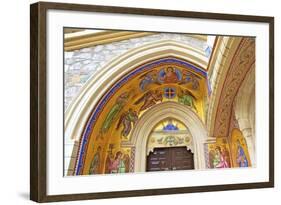 Mosaic depiction of the Vigin Mary, Kykkos Monastery, Kykkos, Troodos, Cyprus-Neil Farrin-Framed Photographic Print