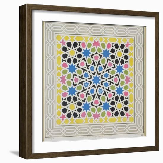 Mosaic Design from the Alhambra, from 'The Arabian Antiquities of Spain', published 1815-James Cavanagh Murphy-Framed Giclee Print