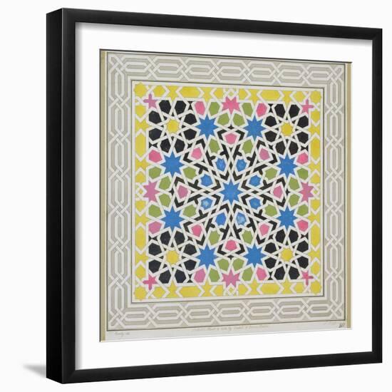 Mosaic Design from the Alhambra, from 'The Arabian Antiquities of Spain', published 1815-James Cavanagh Murphy-Framed Giclee Print