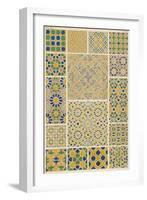 Mosaic Designs from Pilasters and Dados in Various Parts of the Alhambra-null-Framed Art Print