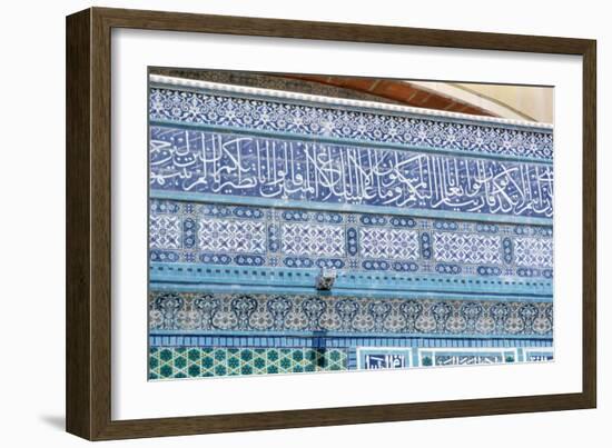 Mosaic Detail, Dome of the Rock, Jerusalem, C687-692-null-Framed Photographic Print