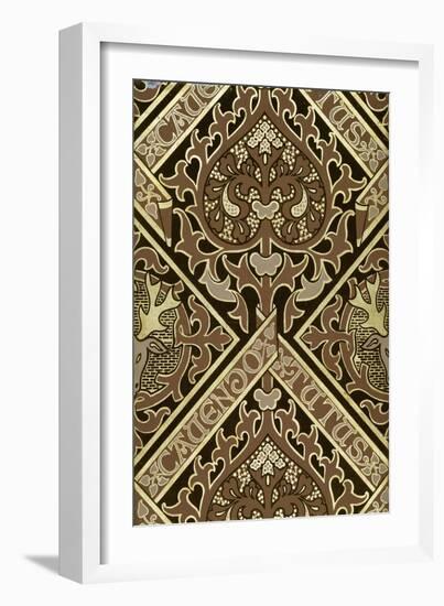 Mosaic Ecclesiastical Wallpaper Design-August Welby North Pugin-Framed Giclee Print