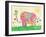 Mosaic Elephant-Jennifer McCully-Framed Giclee Print