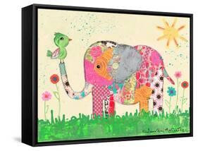 Mosaic Elephant-Jennifer McCully-Framed Stretched Canvas