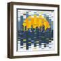 Mosaic Evening City-JoeBakal-Framed Art Print