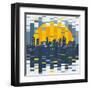 Mosaic Evening City-JoeBakal-Framed Art Print