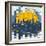 Mosaic Evening City-JoeBakal-Framed Art Print