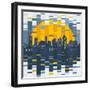 Mosaic Evening City-JoeBakal-Framed Art Print