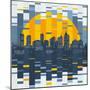 Mosaic Evening City-JoeBakal-Mounted Art Print