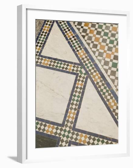 Mosaic Floor, Musee De Marrakech, Marrakech, Morocco-Walter Bibikow-Framed Photographic Print