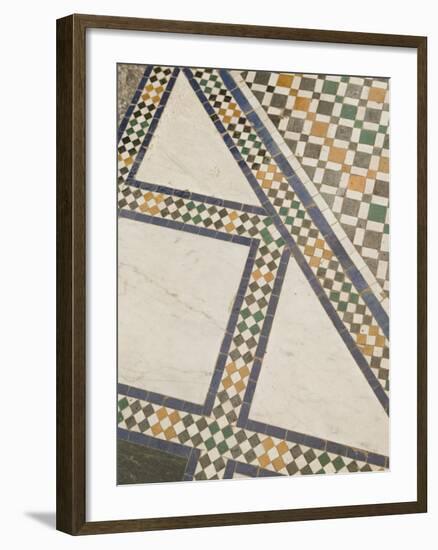 Mosaic Floor, Musee De Marrakech, Marrakech, Morocco-Walter Bibikow-Framed Photographic Print