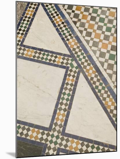 Mosaic Floor, Musee De Marrakech, Marrakech, Morocco-Walter Bibikow-Mounted Photographic Print