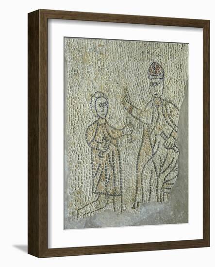 Mosaic Flooring Representing Meeting of Pope Innocent III and Alexius IV Angelus During 4th Crusade-null-Framed Giclee Print