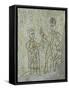 Mosaic Flooring Representing Meeting of Pope Innocent III and Alexius IV Angelus During 4th Crusade-null-Framed Stretched Canvas