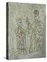 Mosaic Flooring Representing Meeting of Pope Innocent III and Alexius IV Angelus During 4th Crusade-null-Stretched Canvas