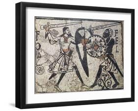 Mosaic from Destroyed Santa Maria Maggiore Basillica in Vercelli, Italy 11th-12th Century-null-Framed Giclee Print