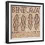 Mosaic from Villa's Entry Way Depicting Sandals and Words Bene Lava-null-Framed Giclee Print