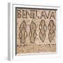 Mosaic from Villa's Entry Way Depicting Sandals and Words Bene Lava-null-Framed Giclee Print