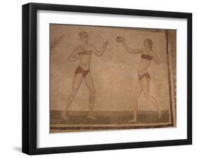 Mosaic 'Girls in Bikinis' (Doing Gymnastics) 4th Century Ad, Villa Romana Del Casale, Sicily, Italy-Richard Ashworth-Framed Photographic Print