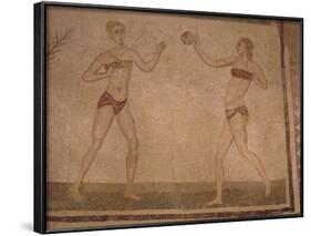 Mosaic 'Girls in Bikinis' (Doing Gymnastics) 4th Century Ad, Villa Romana Del Casale, Sicily, Italy-Richard Ashworth-Framed Photographic Print