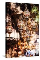 Mosaic Glass Turkish Lights on Display, Grand Bazaar (Kapali Carsi), Istanbul, Turkey-Ben Pipe-Stretched Canvas