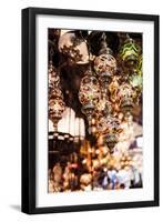 Mosaic Glass Turkish Lights on Display, Grand Bazaar (Kapali Carsi), Istanbul, Turkey-Ben Pipe-Framed Premium Photographic Print