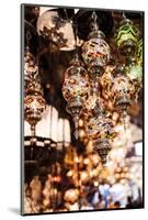 Mosaic Glass Turkish Lights on Display, Grand Bazaar (Kapali Carsi), Istanbul, Turkey-Ben Pipe-Mounted Photographic Print