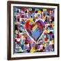 Mosaic Heart II-Carolee Vitaletti-Framed Art Print