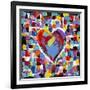 Mosaic Heart II-Carolee Vitaletti-Framed Art Print