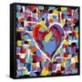 Mosaic Heart II-Carolee Vitaletti-Framed Stretched Canvas