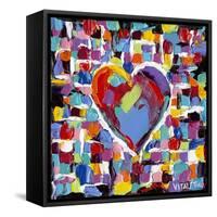 Mosaic Heart II-Carolee Vitaletti-Framed Stretched Canvas