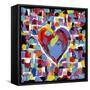 Mosaic Heart II-Carolee Vitaletti-Framed Stretched Canvas