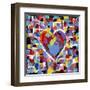 Mosaic Heart II-Carolee Vitaletti-Framed Art Print