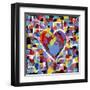 Mosaic Heart II-Carolee Vitaletti-Framed Art Print