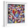 Mosaic Heart II-Carolee Vitaletti-Framed Art Print