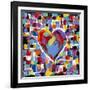 Mosaic Heart II-Carolee Vitaletti-Framed Art Print