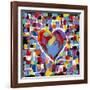 Mosaic Heart II-Carolee Vitaletti-Framed Art Print