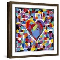 Mosaic Heart II-Carolee Vitaletti-Framed Art Print