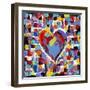 Mosaic Heart II-Carolee Vitaletti-Framed Art Print