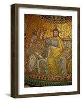 Mosaic in the Apse with Christ and the Virgin Mary-null-Framed Giclee Print