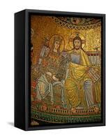 Mosaic in the Apse with Christ and the Virgin Mary-null-Framed Stretched Canvas