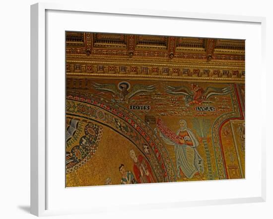 Mosaic in the Apse with St John, St Luke and the Prophet Jeremiah-null-Framed Giclee Print