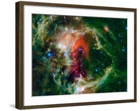 Mosaic Is of the Soul Nebula, Also Known As the Embryo Nebula, IC 1848, Or W5-Stocktrek Images-Framed Photographic Print