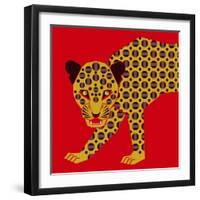 Mosaic Leopard-null-Framed Giclee Print