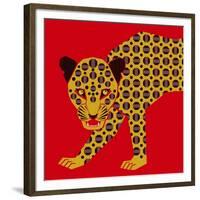 Mosaic Leopard-null-Framed Giclee Print