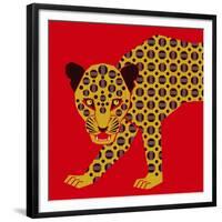 Mosaic Leopard-null-Framed Giclee Print