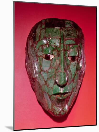 Mosaic Mask, from Palenque, Chiapas-Mayan-Mounted Giclee Print