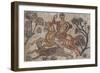 Mosaic of a Panther from the Roman Villa of Las Tiendas, Merida, Spain-null-Framed Giclee Print